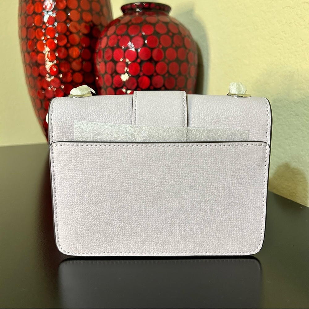 Kate Spade Phoebe Turnlock Mini Flap Crossbody Light Frozen Lilac MSRP $329 - Picture 4 of 17